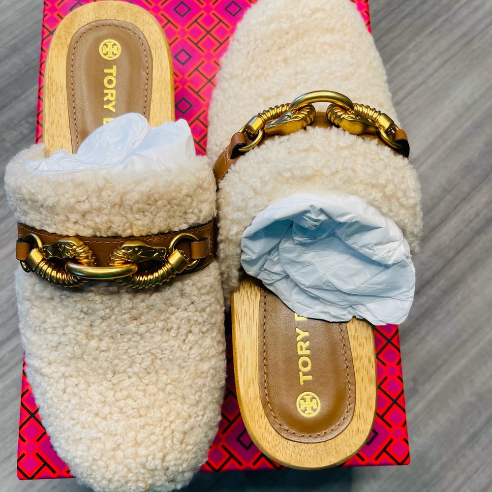 Tory Burch Shearling Clog